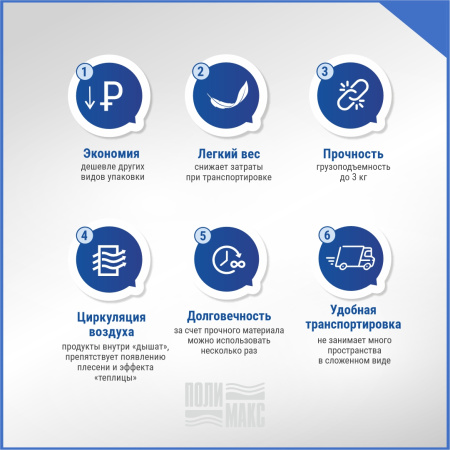 Сетка овощная 35 кг, 50 х 80 см, оранжевый